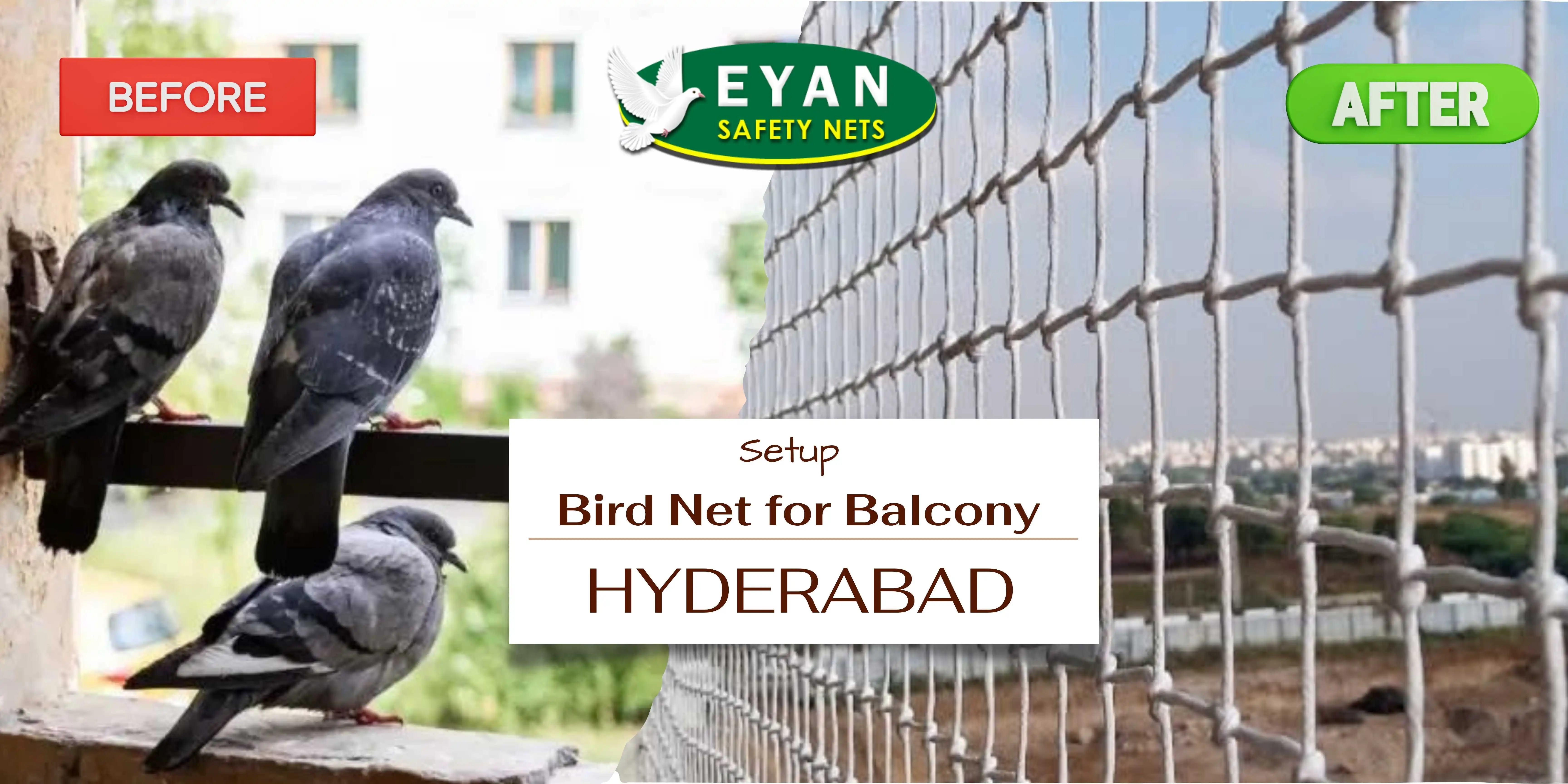 Bird Netting service for balcony in Hyderabad