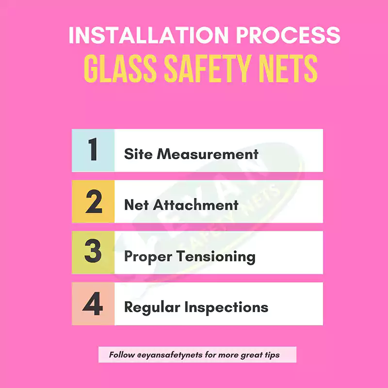 Glass Safety Nets Installation Process