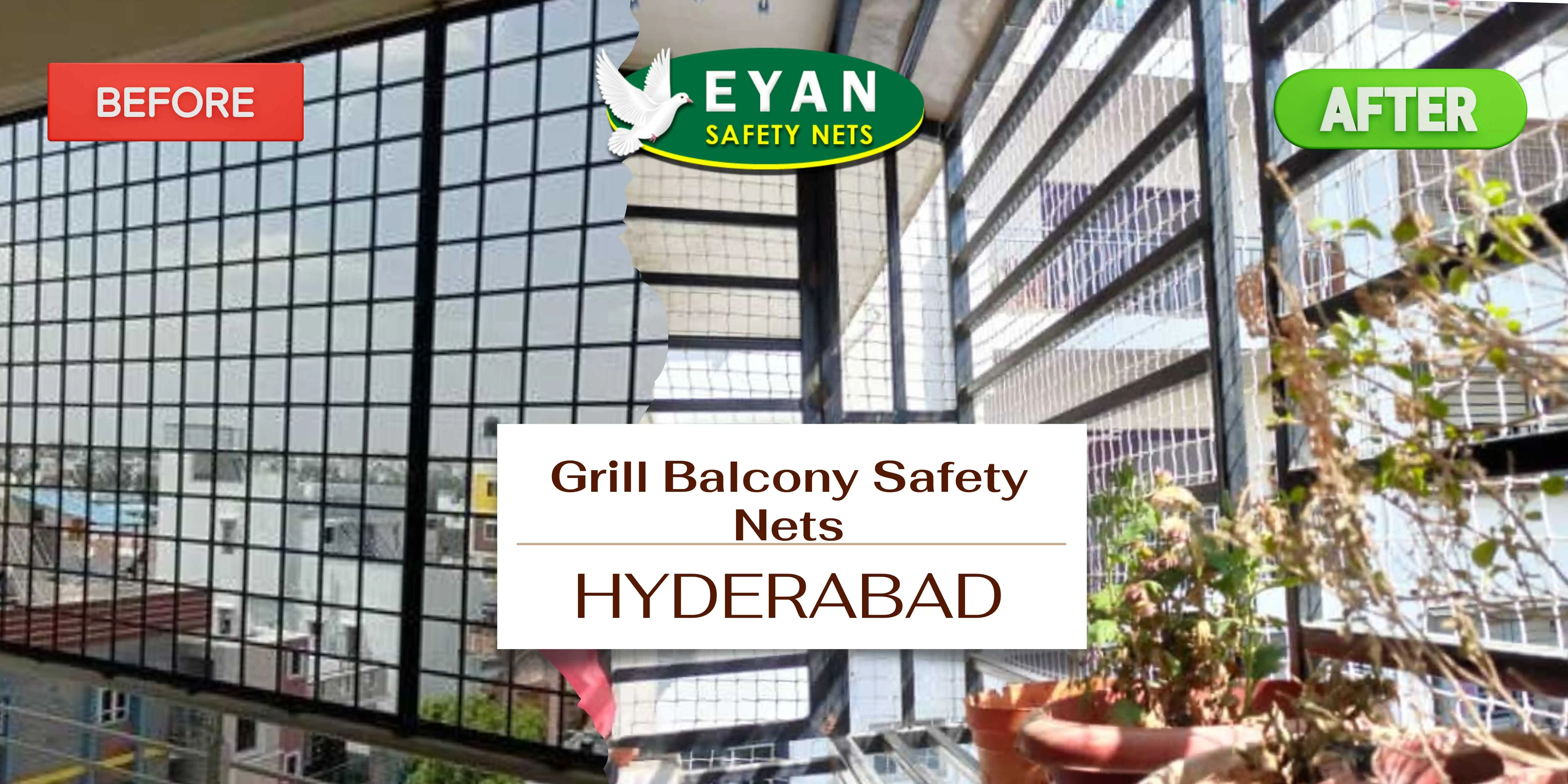 Balcony Grill Net for Bird Prevention in Hyderabad